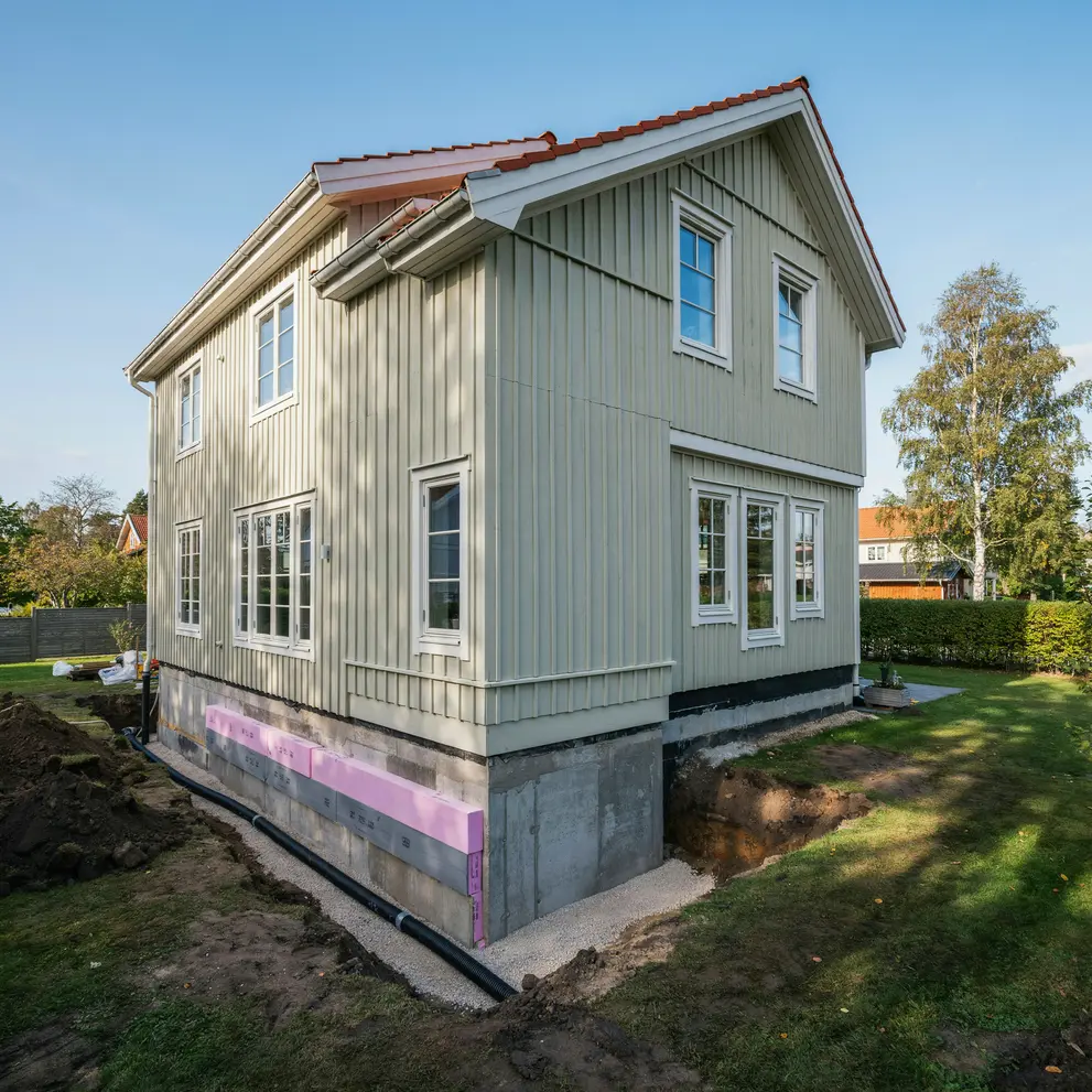 dranering tillaggsisolering husgrund malmo skane